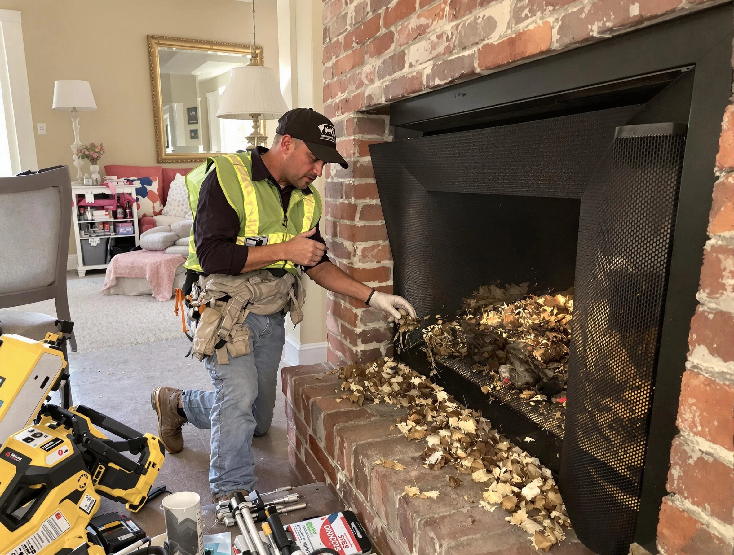 Safe screening installation by Chamberlayne Chimney Sweep in Chamberlayne, VA