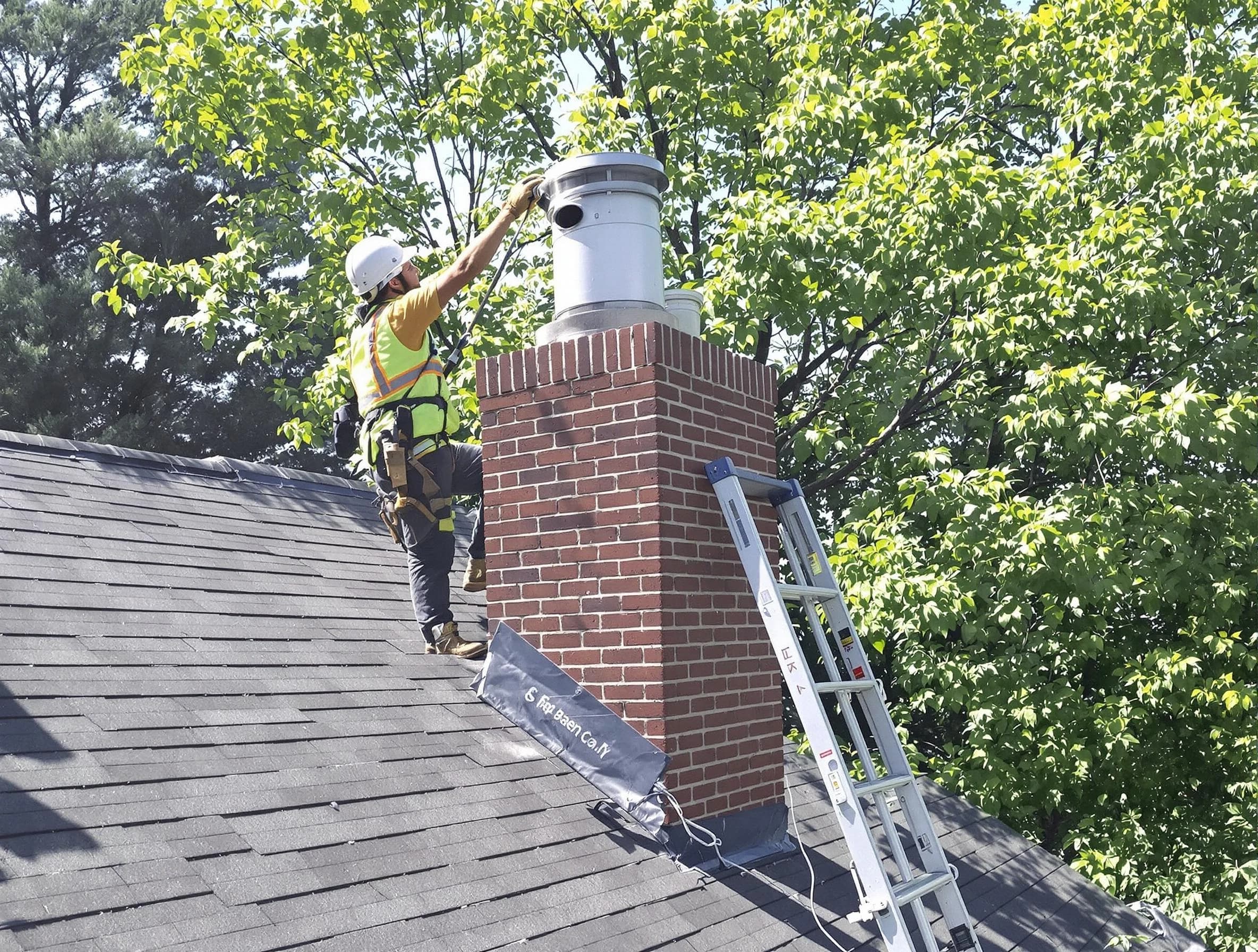 Chimney liner inspection by Chamberlayne Chimney Sweep in Chamberlayne, VA