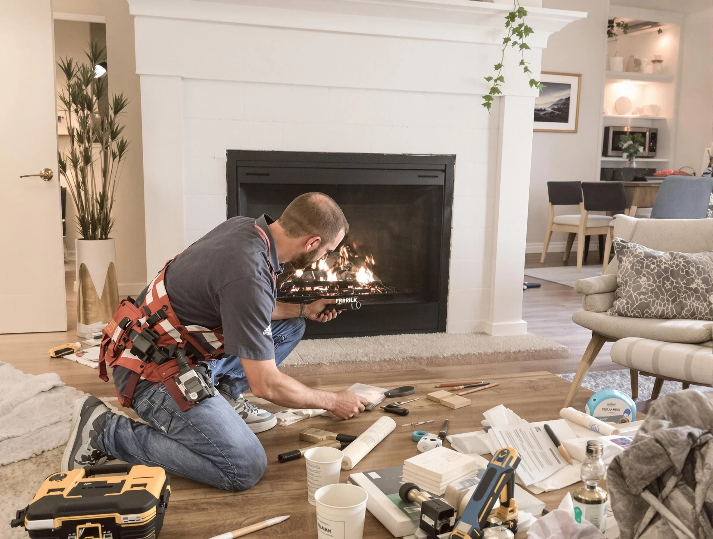 Chamberlayne Chimney Sweep performing fireplace repair in Chamberlayne, VA