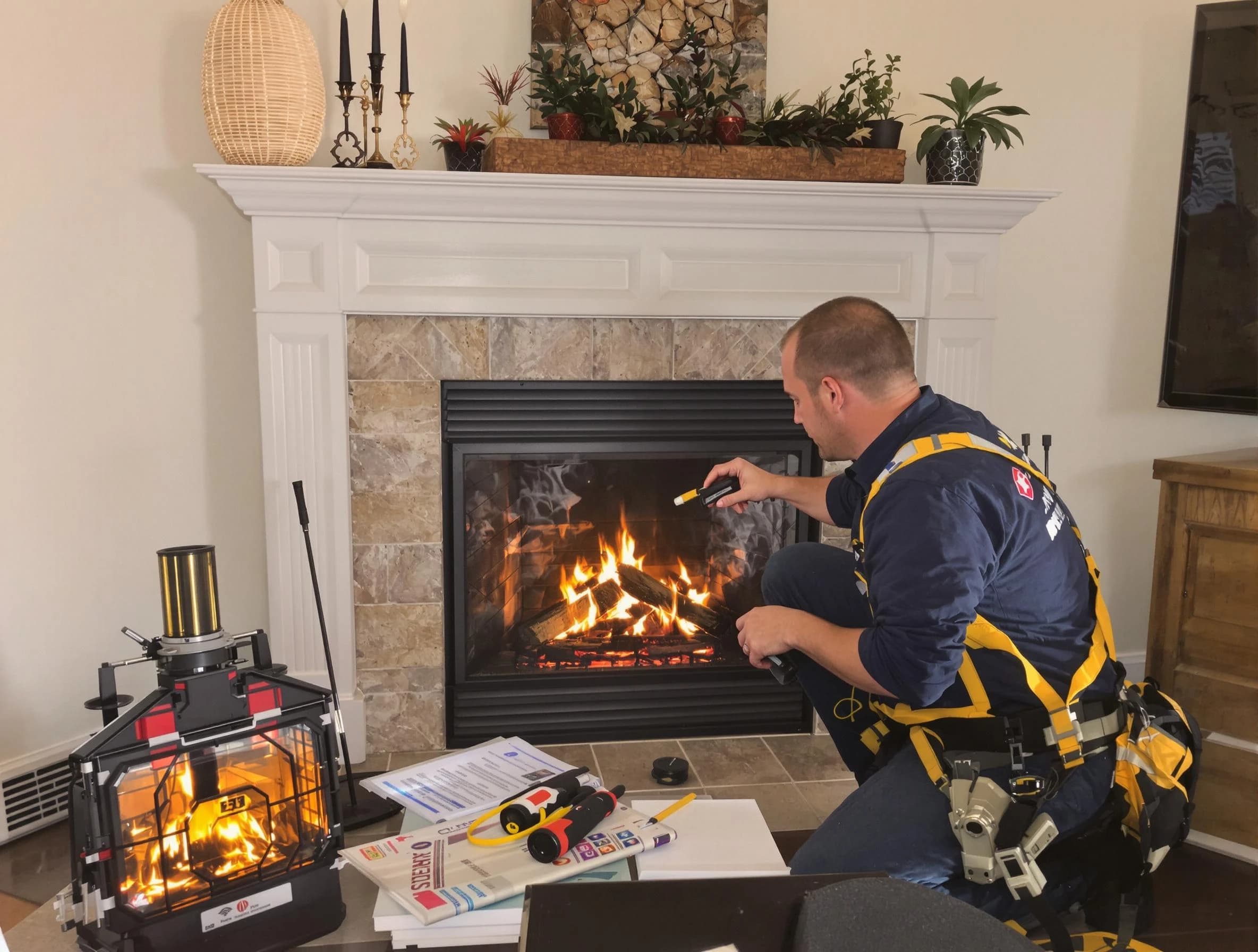 Safety-focused fireplace inspection by Chamberlayne Chimney Sweep in Chamberlayne, VA