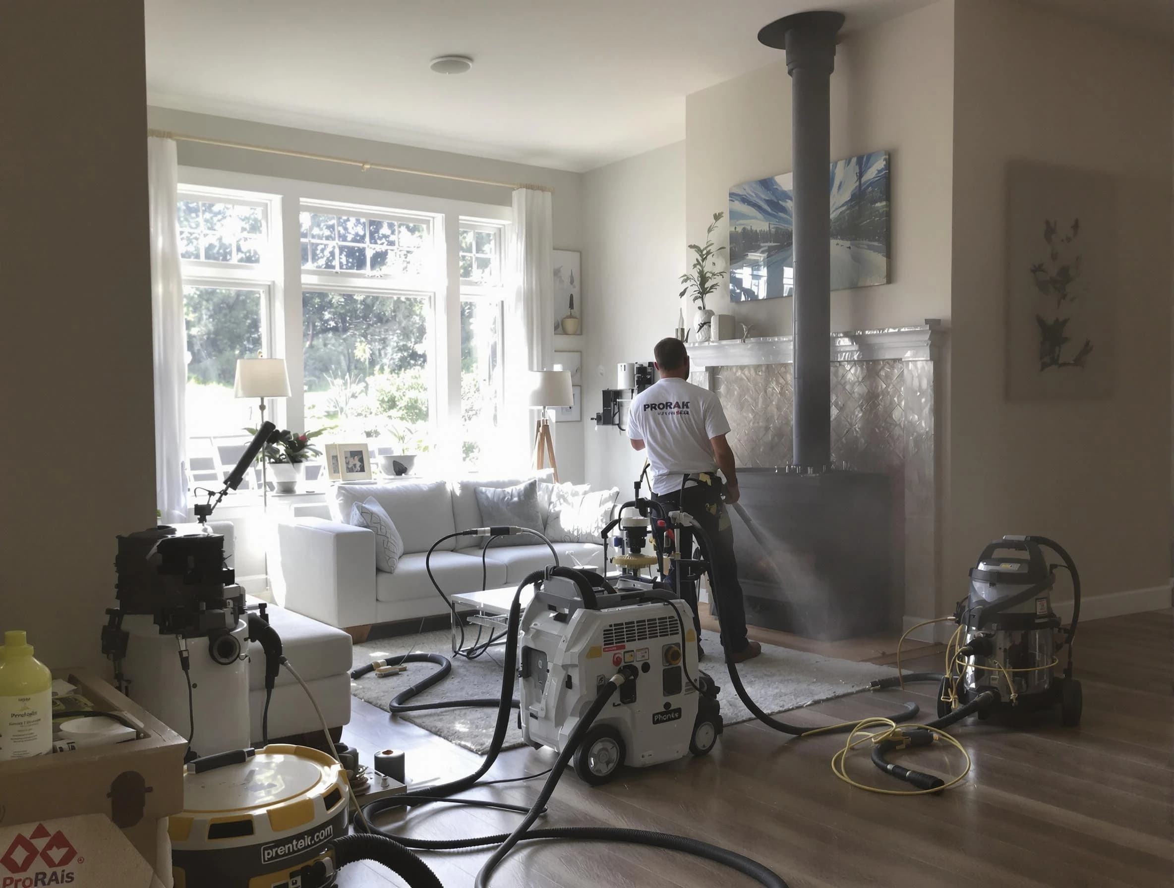 Soot removal service by Chamberlayne Chimney Sweep for a fireplace in Chamberlayne, VA
