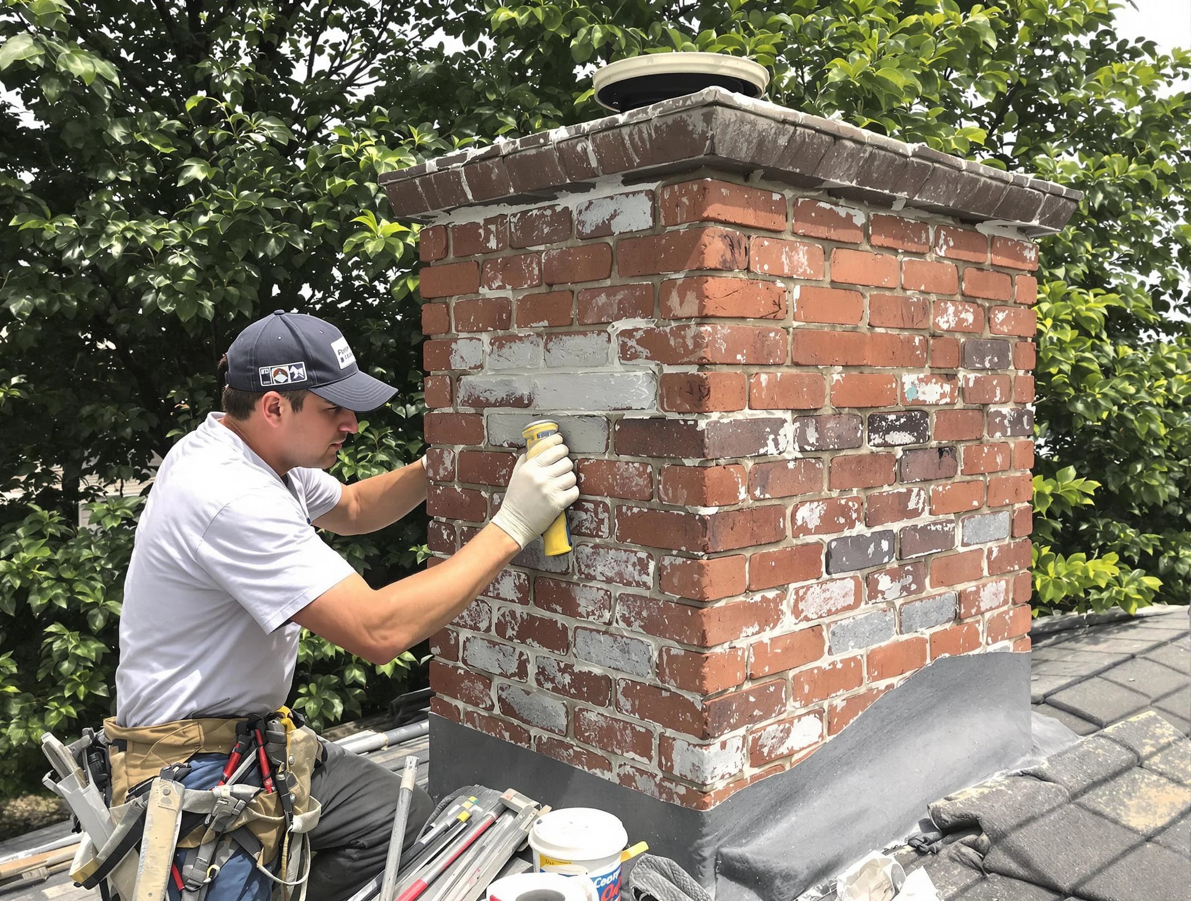 Chamberlayne Chimney Sweep restoring an aging chimney in Chamberlayne, VA