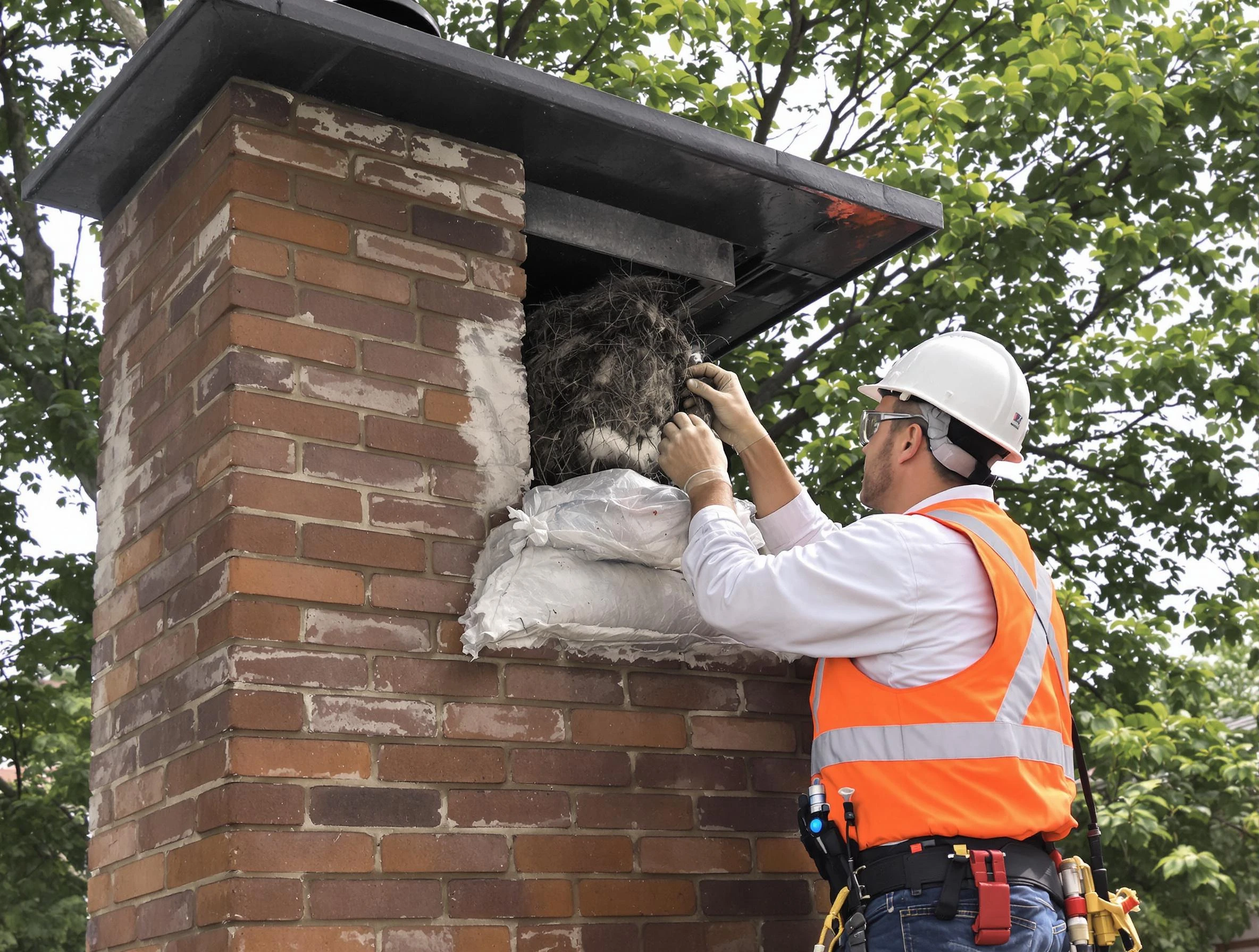 Humane removal of debris and animals by Chamberlayne Chimney Sweep in Chamberlayne, VA