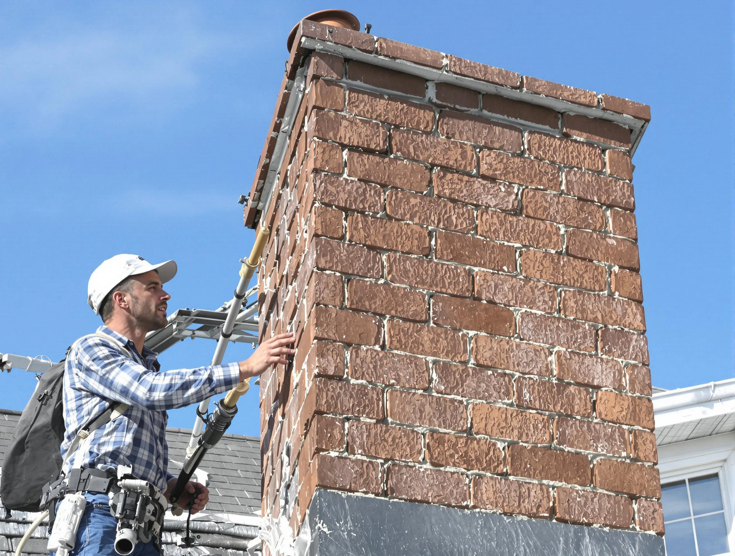 Brickwork for a chimney rebuild by Chamberlayne Chimney Sweep in Chamberlayne, VA
