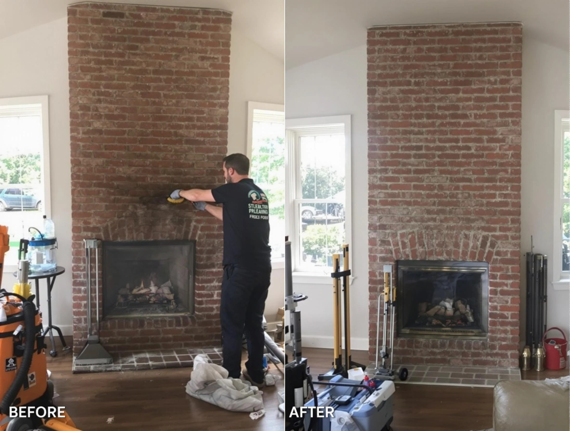 Finished chimney sweeping service by Chamberlayne Chimney Sweep in Chamberlayne, VA